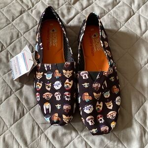 BOBs from Sketchers Dog Print Memory Foam Slip Ons